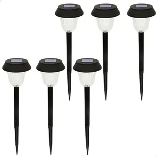 Aktive Solarleuchte transparent/weiß 6er Set inkl. Gartenspieß