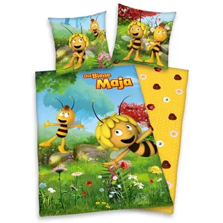 Herding Biene Maja Wende Bettwäsche 80 x 80 cm + 135 x 200 cm 100% Baumwolle