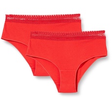 sloggi Damen GO Ribbed Hipster C2P, CAMPARI, XS