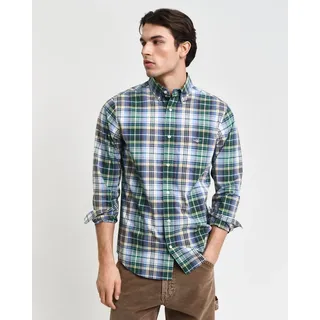 GANT Herren REG POPLIN Tartan Check Shirt Hemd, DEEP Forest Green, M