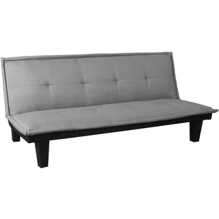 Mendler Schlafcouch Textil 3-Sitzer Hellgrau