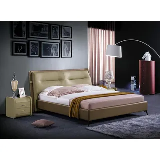 Lederbett Doppelbett Schlafzimmer Samt Betten Bettgestell Nachttisch 3tlg Set