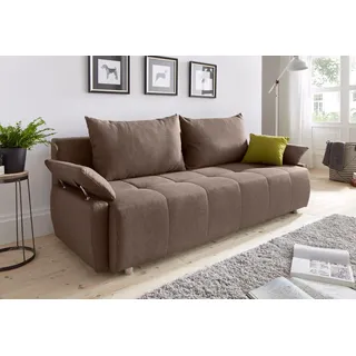 Collection AB Schlafsofa Kunstleder 2-Sitzer Braun