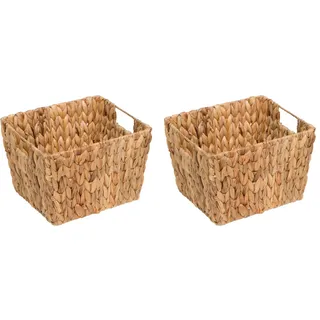 Trademark Innovations Aufbewahrungskorb mit Griffen, rechteckig, Hyazinthe, 29,2 cm, 2 Stück