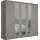 Drehtürenschrank Göteborg 246,3 x 216 x 58 cm Grau