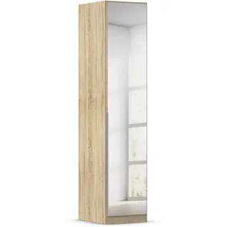 Rauch Möbel Alabama, Kleiderschrank für Schlafzimmer, Kinderzimmer, Wohnzimmer, Garderobe, Flur, 1-türig, Spiegel, Zubehör Basic, Farbe Eiche Sonoma, Holz, Breite 47 cm