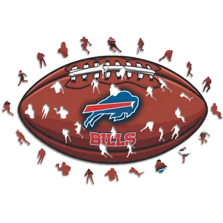 Iconic Puzzles, Buffalo Bills Crest, 100% ökologisch nachhaltiges Holzpuzzle mit offizieller Lizenz, Größe S, 150 Teile