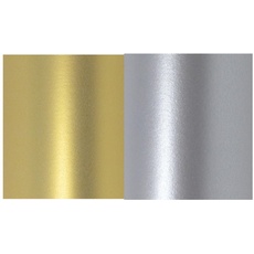 A4-Karton mit echtem Gold- und echtem Silber-Perlglanzschimmer, doppelseitig, 250 g/m2, 20 Bogen (10 Bogen von jedem Papierdesign)
