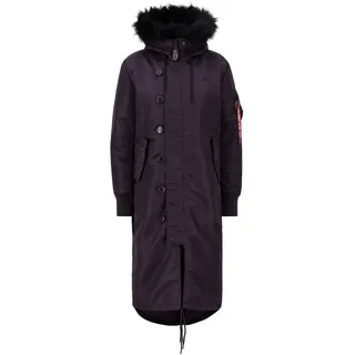 Alpha Industries Long Fishtail Jacke - Plum - S,