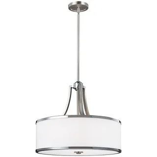 Elstead Lighting Hängeleuchte , Chromfarben, Nickelfarben , Metall, Glas , 51.4 cm , Grüner Punkt, RoHS , Lampen & Leuchten, Leuchtenserien
