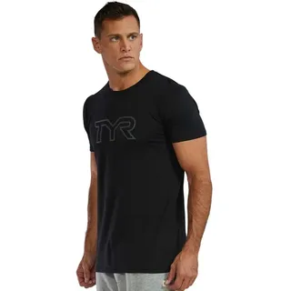 Tyr Ultrasoft Lightweight Tri Blend Tech Big Logo Kurzarm-t-shirt - Black - XS