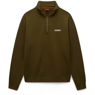 Napapijri Small Box Halbreißverschluss-sweatshirt - dark olive - XL