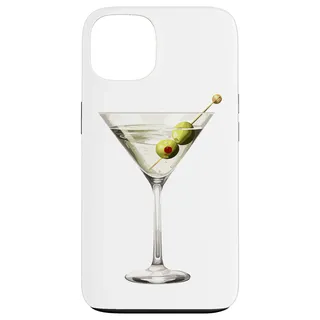 Martini-Glas Grüne Oliven Barkeeper Wodka Gin Cocktail Drink Hülle für iPhone 13