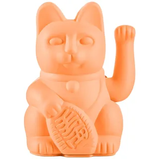 donkey Lucky Cat Peach - pfirsichfarbene Winkekatze Maneki Neko, 15cm groß