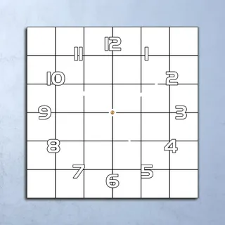 Deko Glasuhr Wanduhr 30x30 Dame Minimalistisch Quarz Küchenuhr Bürouhr