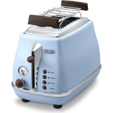 De'Longhi Icona Vintage CTOV2103AZ, Toaster, Blau