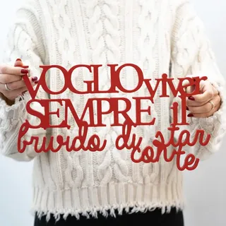 Schriftzug aus Holz Ich Will Immer den Nervenkitzel - Liebeszitat, Geschenkidee Dekorative Schriftzug Handgemachte Dekoration