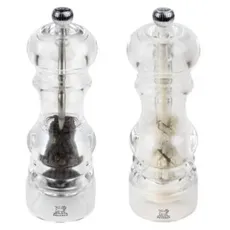 Peugeot Salt and pepper mill set Nancy 18 cm Clear Acrylic