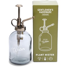 Gentlemen's Hardware Plant Mister Leichte Sprühflasche aus klarem Glas, 193 mm hoch, einfach Wasser hinzufügen