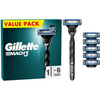 Gillette Mach3 Handstück + Rasierklingen 6 St.