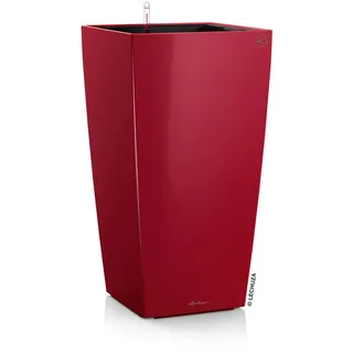 LECHUZA Cubico Premium 30 30 x 30 x 56 cm Scarlet Rot Hochglanz