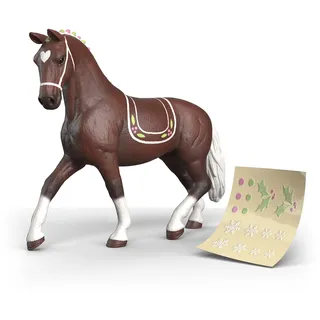 Schleich Black Label | Lebkuchenpferd 75005 | 15 x 4 x 11 cm | Weihnachts-Deko zum Verzieren | inklusive Sticker | kreative Tischdeko für die Adventszeit | Bastelspaß für Erwachsene & Kids