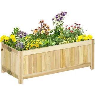 Outsunny Hochbeet 70 x 30 x 25 cm Naturholz