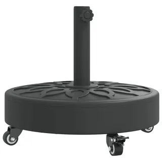 vidaXL Schirmständer Rund 27 kg Kunststoff Schwarz