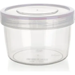 BANKETT Glas Plastik hermetisch rund LARA 500 ml, Durchmesser 11,2 cm, pink - Rosa