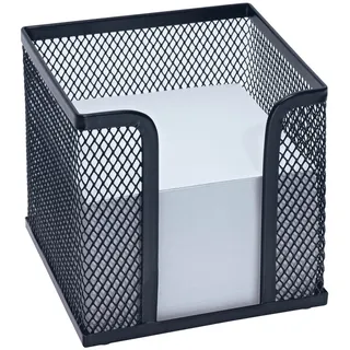 Wedo 65701 Zettelbox Office (inkl. Papier (92 x 92 mm), Drahtmetall) schwarz