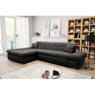 DOMO collection Ecksofa »Moric, L-Form, XXL-Sofa - Breite 300cm, viel Platz, auch in Cord« wahlweise mit Bettfunktion und Armteilverstellung, Cord, grau