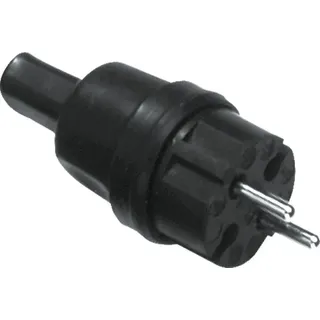 Bachmann Flachstecker 16A 250V Gummi, Silikon 250 V schwarz IP44