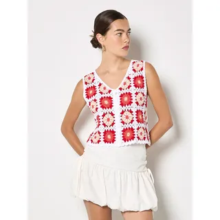 Stricktop APRICOT "Top" Gr. 38, rot, Tops, Damen, M (38), Strick, Obermaterial: 88% Baumwolle CO. 12% Polyester PES., Stricktop, Häkeln