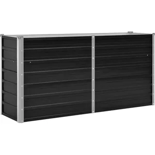 vidaXL Garten-Hochbeet Anthrazit 160 x 40 x 77 cm Verzinkter Stahl - Grau