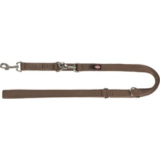 Trixie Premium adjustable leash, double, L–XL: 2.00 m/25 mm, brun (L, XL, Hund, Hundesport), Halsband + Leine
