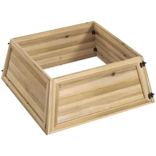 Homcom Weihnachtsbaumrock 65 x 65 cm Naturholz