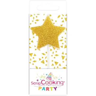 Scrapcooking 0549 Mini Kerze Stern gold/silber