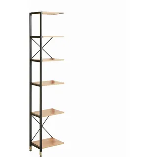 Möbilia Livetastic Leiterregal 42,5 x 210 x 30 cm Schwarz