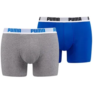 Puma Boxershorts unifarben Blue / Grey M 2er Pack