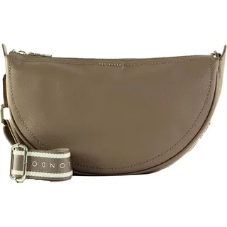 Ted Baker Leder Umhängetasche Lorreen Webbing Leather Half Moon Crossbody Bag Taupe - Taupe, Braun
