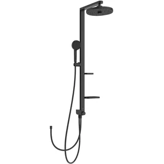 Ideal Standard Ceratwist Alu+ Duschsystem, Hergestellt aus 84% recyceltem Aluminium, Wassersparende Brause mit variablen Strahlarten – Schwarz Matt (338x501x1104 mm)