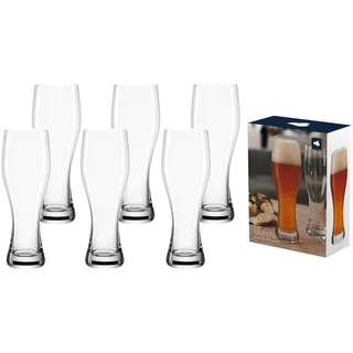 LEONARDO Bierglas »Weizenbiergläser Taverna 500 ml 6er Set transparent«, farblos