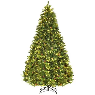 Costway Weihnachtsbaum Grün , Kunststoff , 240 cm , Dekoration, Weihnachtsdekoration, Christbäume & Zubehör