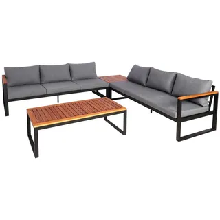 MCW Garten-Garnitur Braun, Grau , Holz , Gartenmöbel, Gartengarnituren, Gartenmöbel-Sets