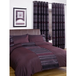 Rapport New York Bettbezug-Set, aubergine, Doppelbett