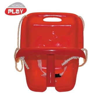 Nordic Play Baby swing w/ high back red