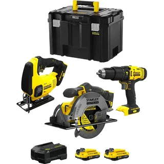 STANLEY FatMax Kit SVK302 (SFMCS600 + SFMCS500 + SFMCD711 + 2 x 2,0 Ah + Ladegerät + TSTAK VI)