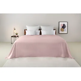 otto home Home affaire Tagesdecke »Melli Tagesdecke, Überwurf im Landhausstil, für Kinder und Erwachsene« leichter Bettüberwurf ohne Füllung, auch als Tischdecke verwendbar, rosa