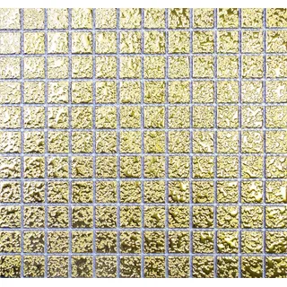 Mosaik Fliese Gold Gehämmert Keramik Küche Wand Quadrat Glanz 18-0707_f 10Matten