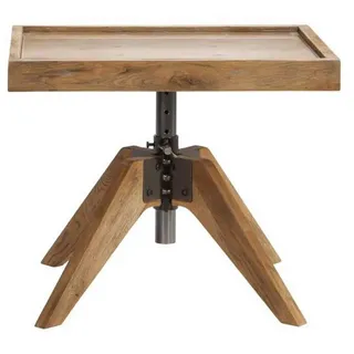 Hasena Nachttisch , Eichefarben , Holz, Glas , Wildeiche , massiv , Sternfuß , 52x34-53x42 cm , höhenverstellbar , Schlafzimmer, Nachtkästchen